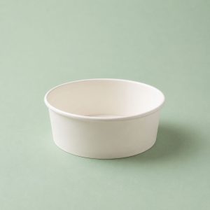 Bowl Kraft Blanco 16 oz con Tapa PP por Caja / 300