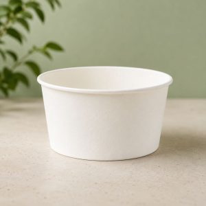 Bowl Kraft Blanco 32 oz con Tapa por Caja / 300